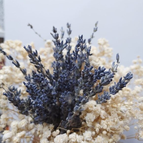 60g Dried Lavender & Baby Breath Bundles 100% Natural Bouquet Home Decor Wedding - Picture 7 of 13